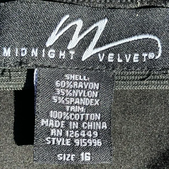 NWOT Midnight Velvet Stretchy Black Skirt Faux Wrap w/Tribal Aztec Weste… - Picture 6 of 6